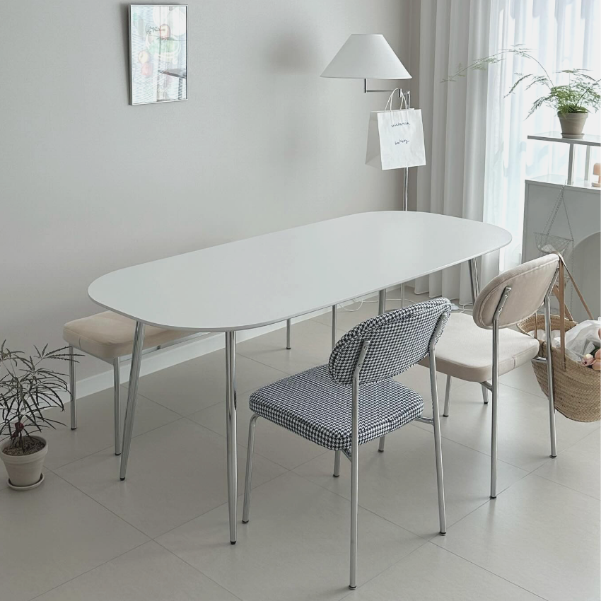 [사은품 증정]퀸스 크롬 식탁(1600) + 더블린 체어(4P)