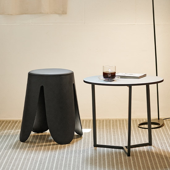 [클리어런스 세일]PS 스툴 미니 화장대 플라스틱 카페 보조 의자