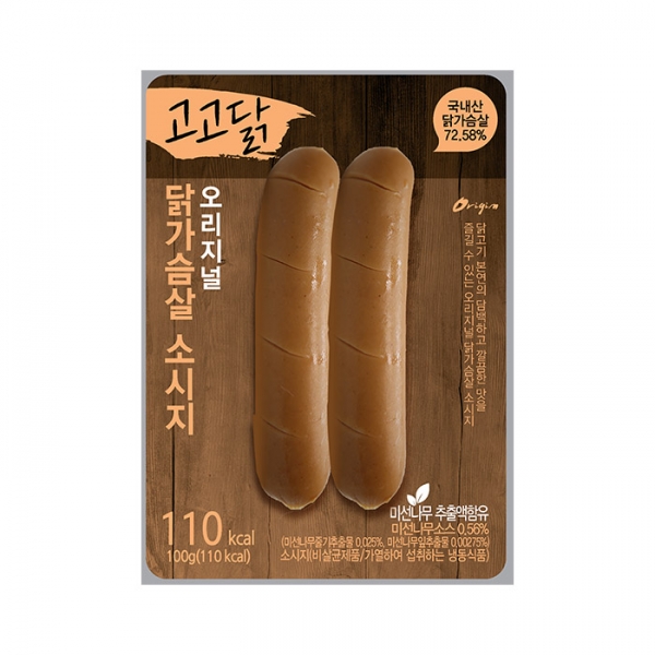 고고닭 닭가슴살 소시지 오리지널 100g 단백질 식단