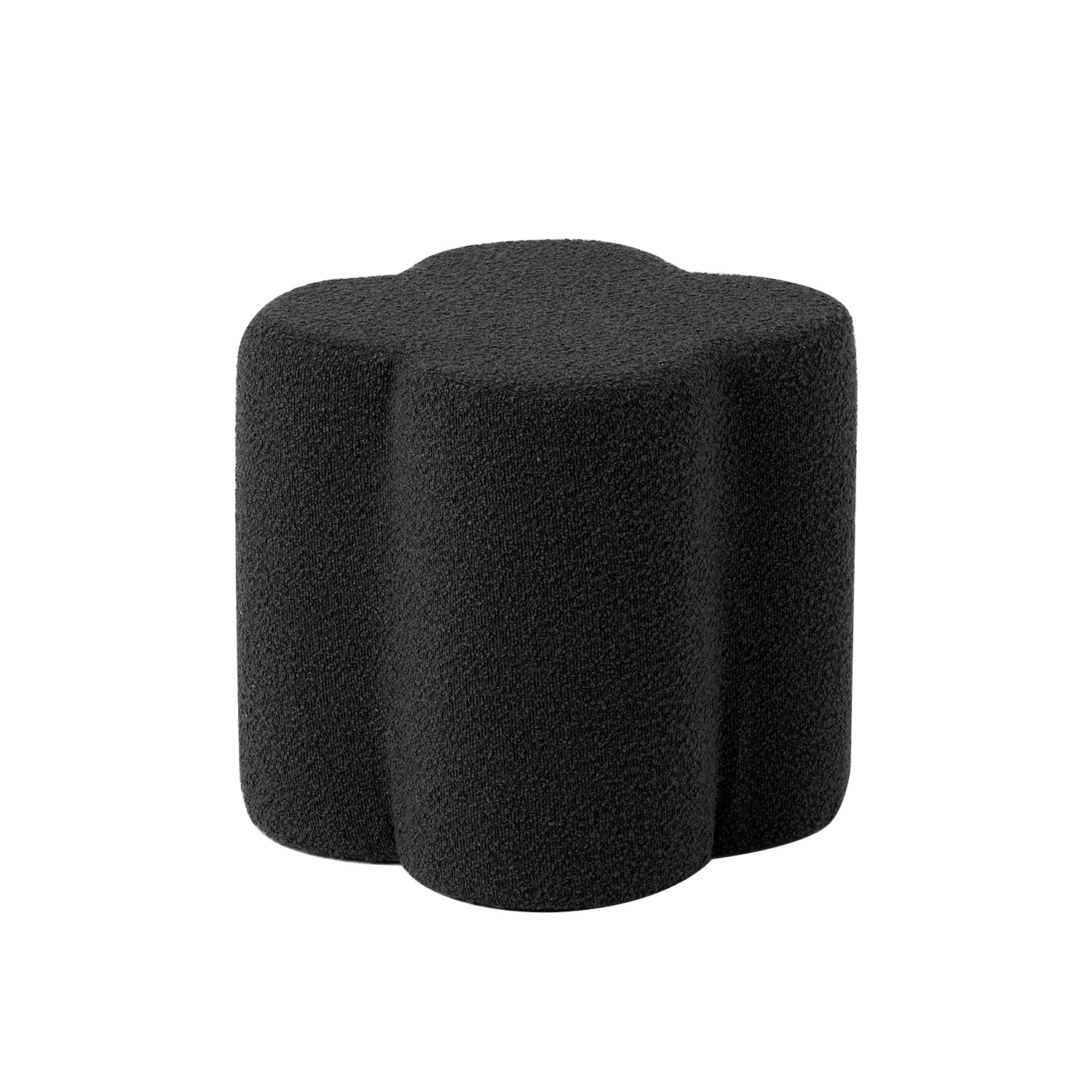 클로버 스툴 화장대 의자 거실 카페 패브릭 오브제