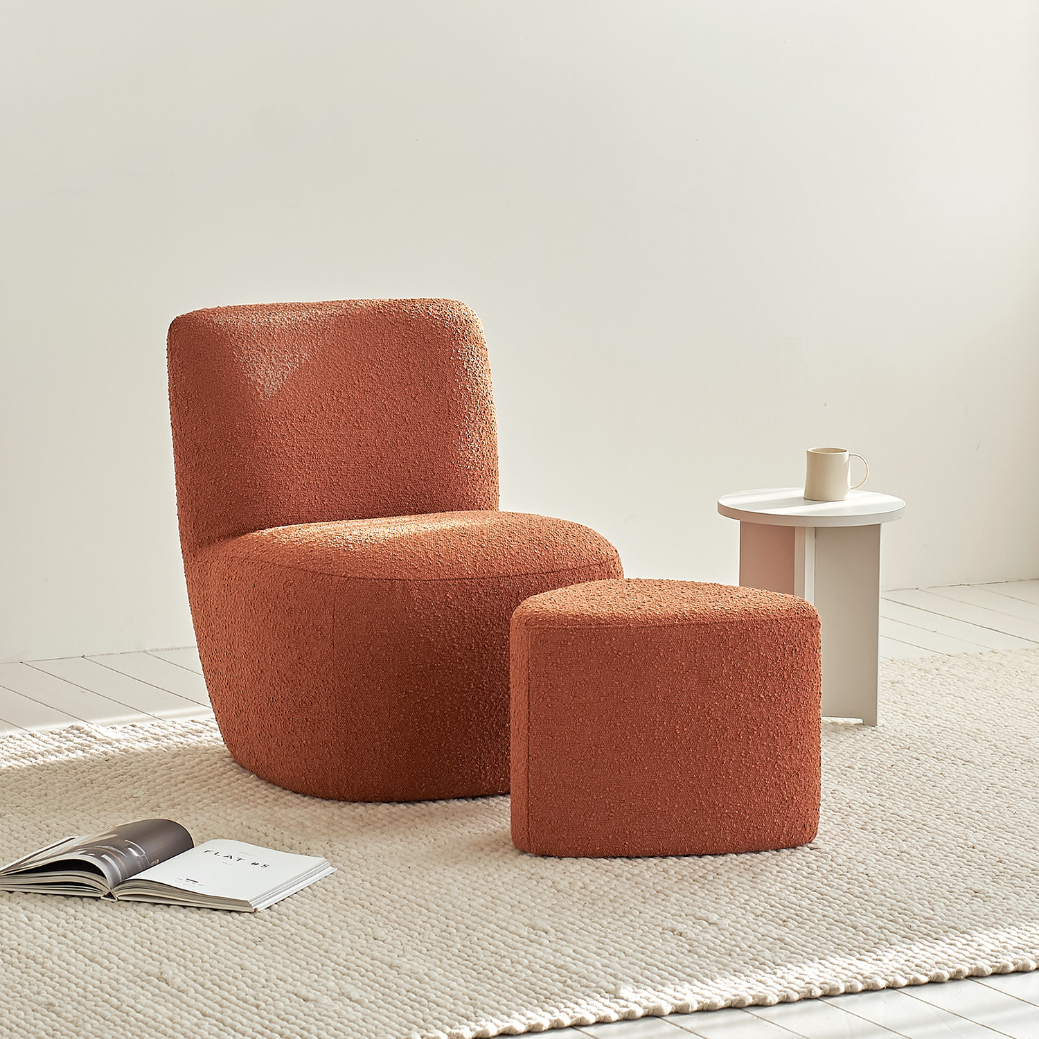 [클리어런스 세일]몽쉘 1인 소파 부클 쇼파 원룸 인테리어 안락 부클레