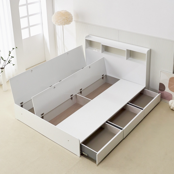 베스트 LED 수납 침대 (Q)