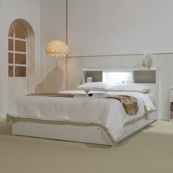 베스트 LED 수납 침대 (Q)