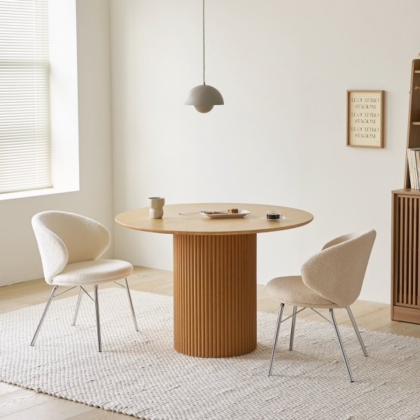 [블랙 색상 출시!]<BR>리버티 체어 인테리어 부클 디자인 의자 식탁 카페 주방 심플