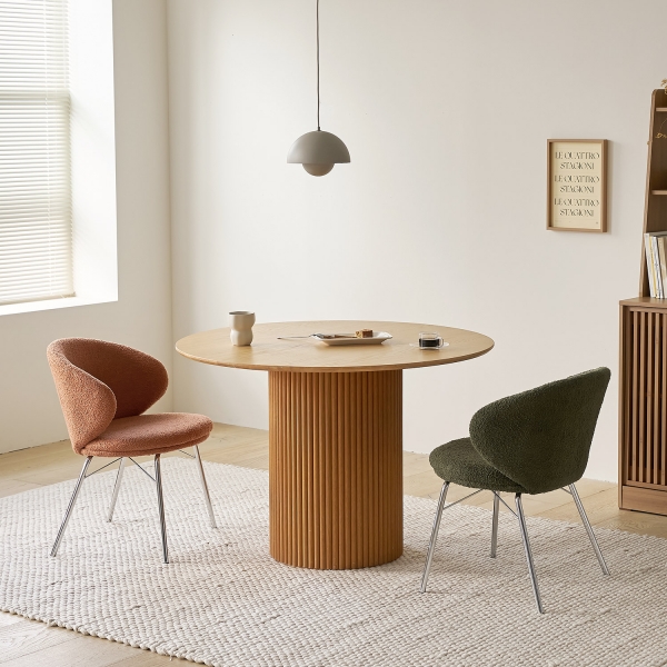 [블랙 색상 출시!]<BR>리버티 체어 인테리어 부클 디자인 의자 식탁 카페 주방 심플