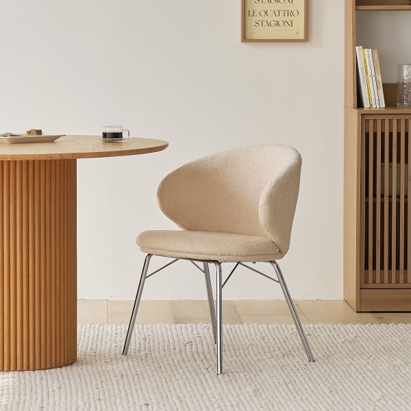 [블랙 색상 출시!]<BR>리버티 체어 인테리어 부클 디자인 의자 식탁 카페 주방 심플