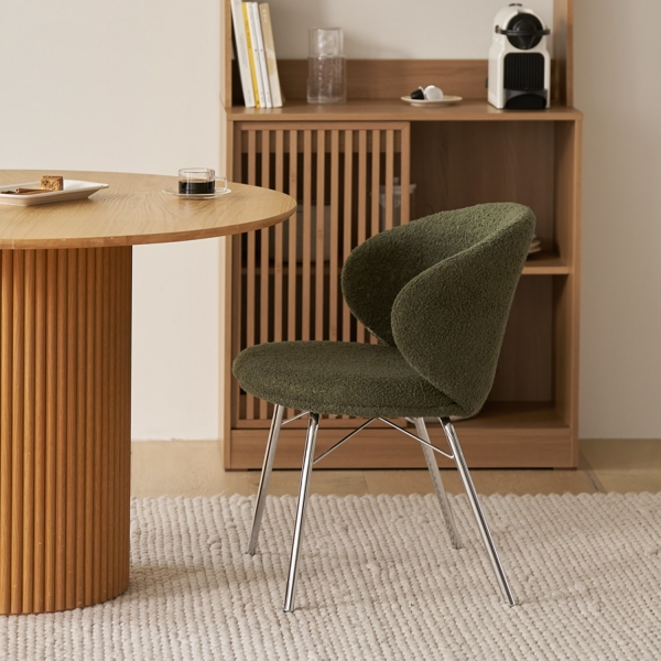 [블랙 색상 출시!]<BR>리버티 체어 인테리어 부클 디자인 의자 식탁 카페 주방 심플