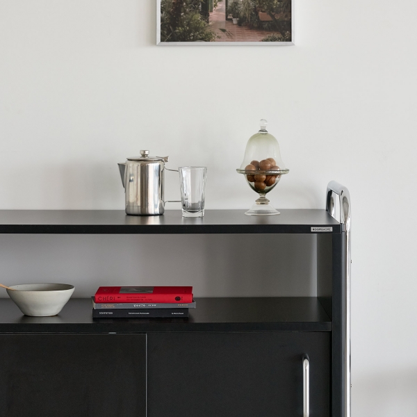 [사은품 증정]발트 크롬 슬라이딩 수납장 인테리어 수납 선반 2type