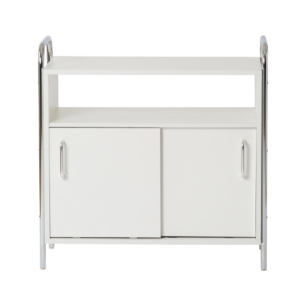 [사은품 증정]발트 크롬 슬라이딩 수납장 인테리어 수납 선반 2type