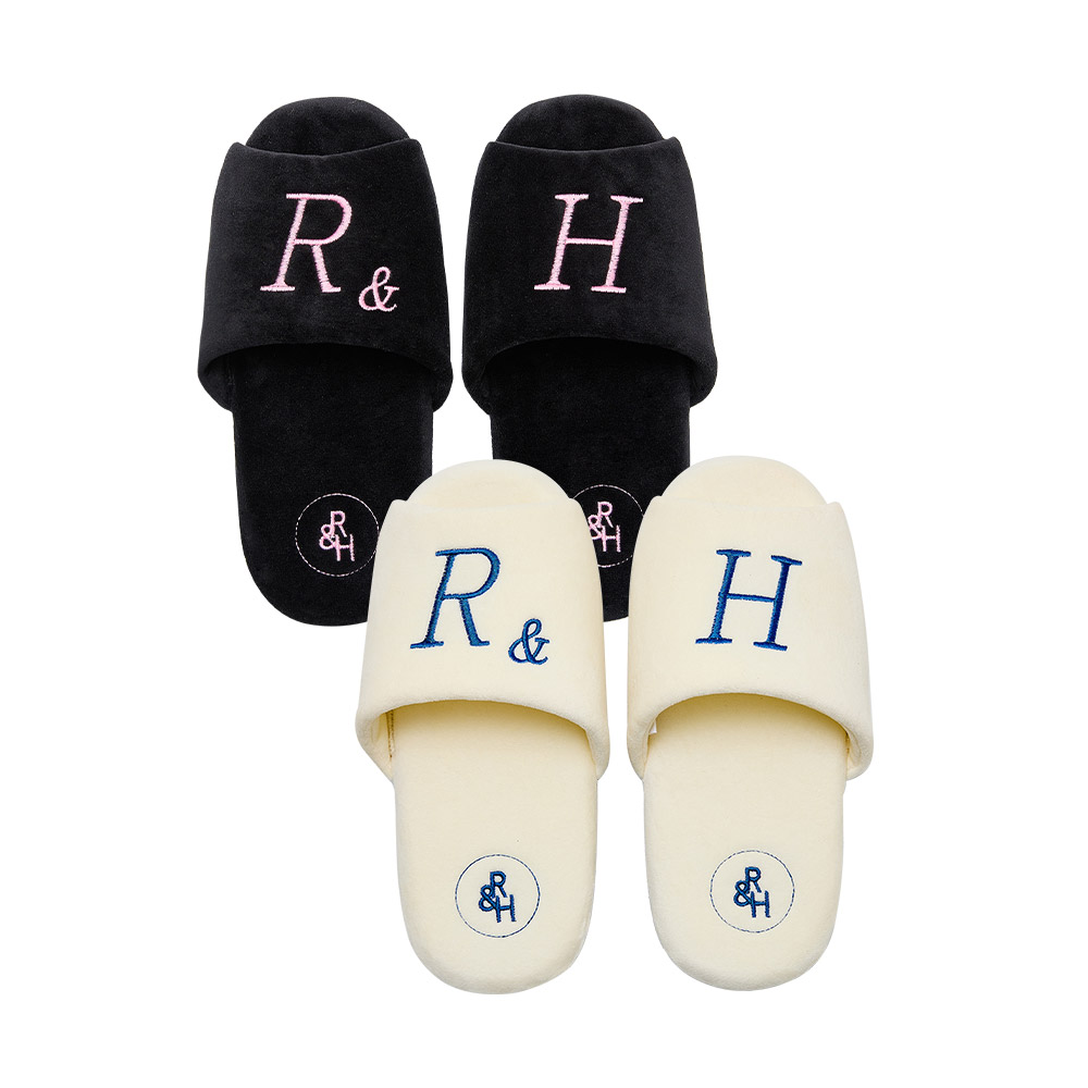 벨벳 오픈형 룸슈즈 세트