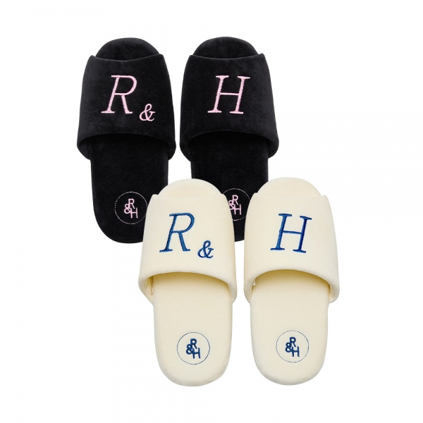 벨벳 오픈형 룸슈즈 세트