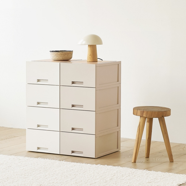 데일리 1단 서랍장 적층 모듈형 수납장 리빙 박스 2color, 4size