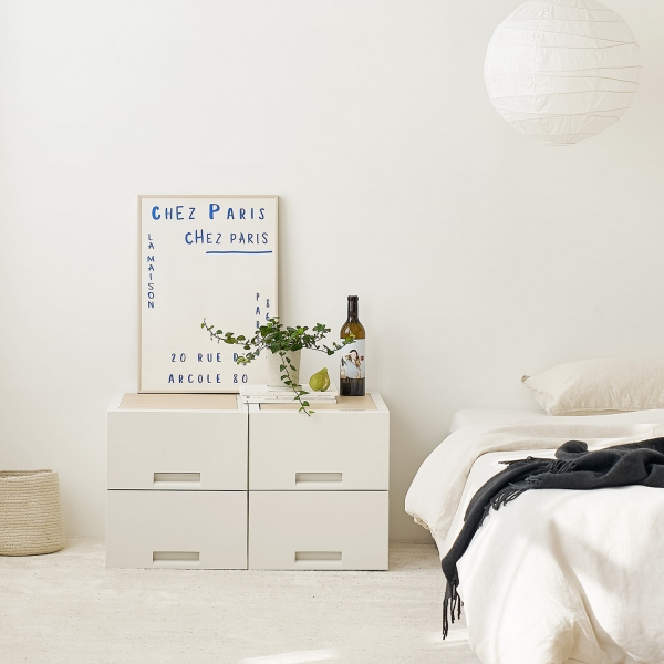 데일리 1단 서랍장 적층 모듈형 수납장 리빙 박스 2color, 4size