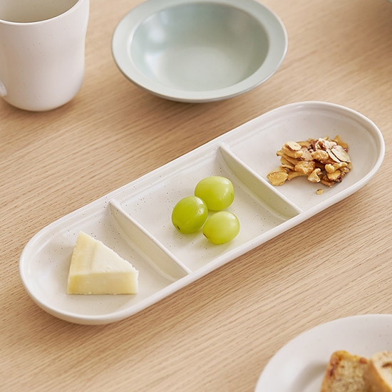 밀로 3칸 나눔접시 1P