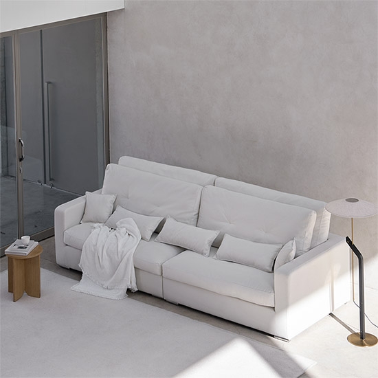 모블러 덴버 더블등받이 4인 패브릭 소파 + 쿠션 5P 증정