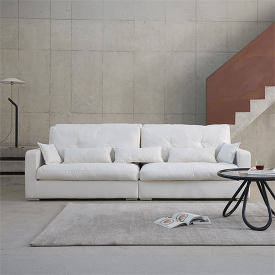 모블러 덴버 더블등받이 4인 패브릭 소파 + 쿠션 5P 증정