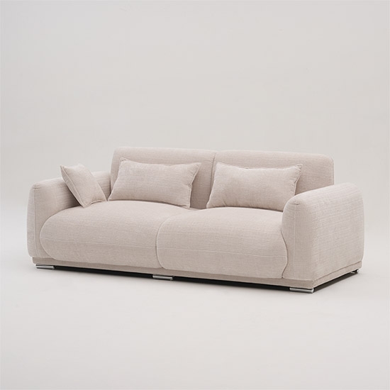 모블러 베네토 3인 패브릭 소파 베이지 + 쿠션 3P 증정