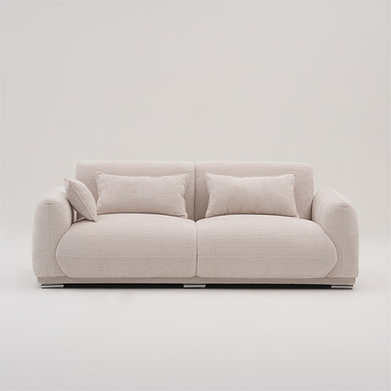 모블러 베네토 3인 패브릭 소파 베이지 + 쿠션 3P 증정