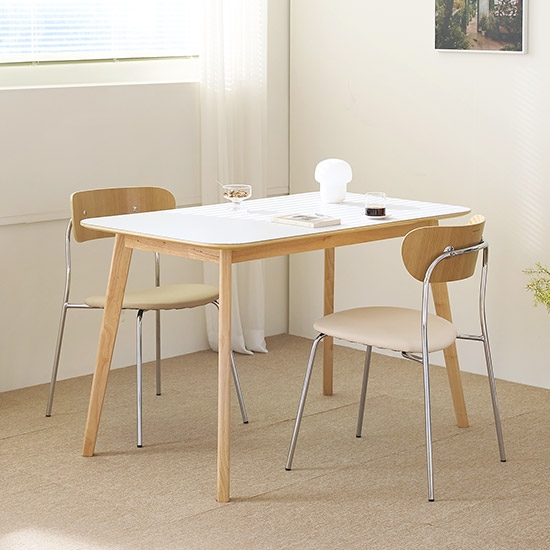 보메 원목 식탁 (1400) + 브롱스 체어(2P)