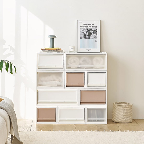 {기획특가} 데일리 모듈 서랍장 1단 세트 (2+1)