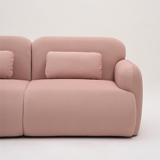 모블러 지아니 4인 패브릭 소파 핑크 + 쿠션 3P 증정