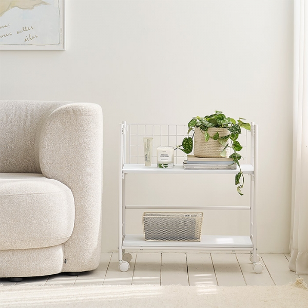 헤이즈 수납 트롤리 L (화이트)