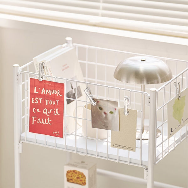 헤이즈 수납 트롤리 L (화이트)