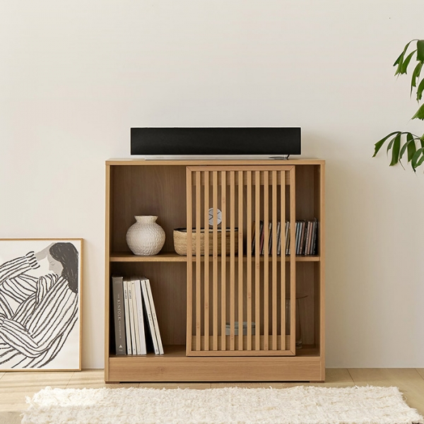 발트 주방 수납장 슬라이딩 카페 선반 (간살도어하부장)