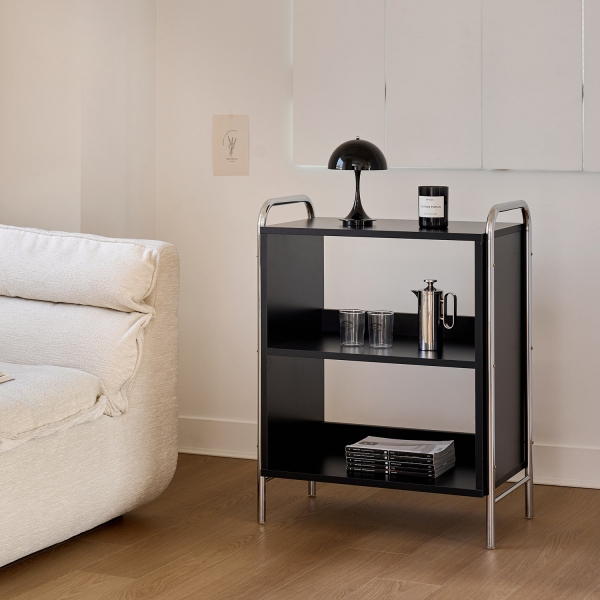 [사은품 증정]발트 크롬 수납 선반 미드센츄리 책장 진열장 400/600/1000