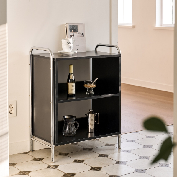 [사은품 증정]발트 크롬 수납 선반 미드센츄리 책장 진열장 400/600/1000