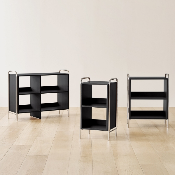 [사은품 증정]발트 크롬 수납 선반 미드센츄리 책장 진열장 400/600/1000