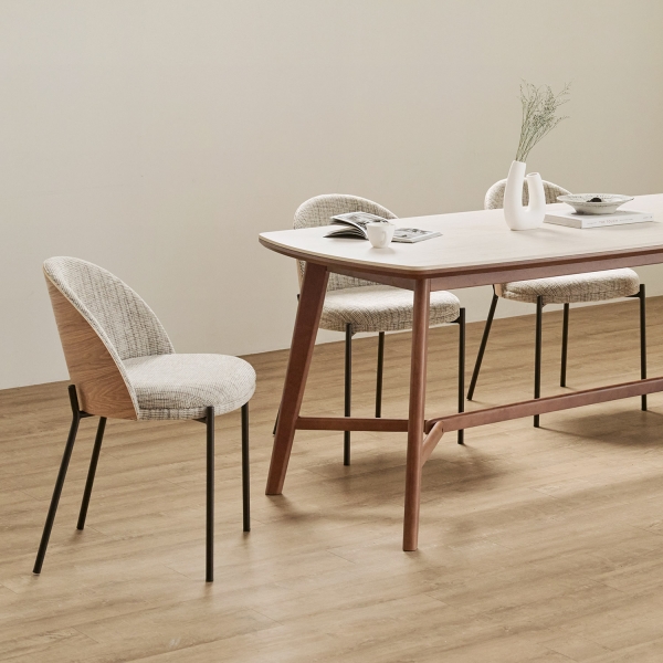 테모 벤트우드 체어 원목 의자 패브릭 식탁 고급
