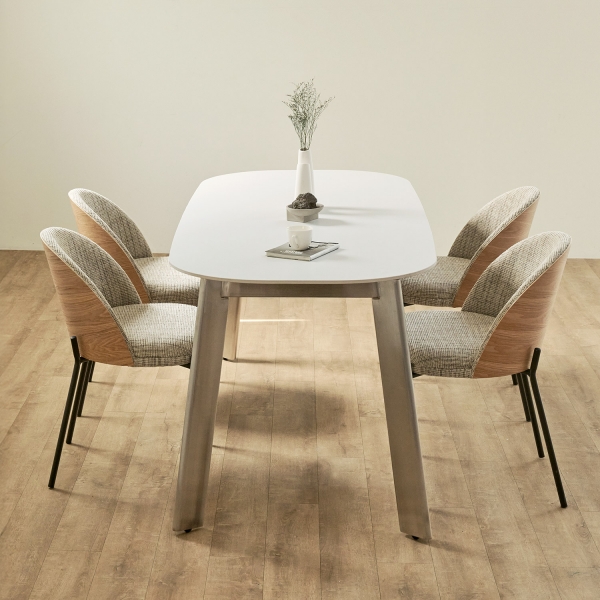 테모 벤트우드 체어 원목 의자 패브릭 식탁 고급