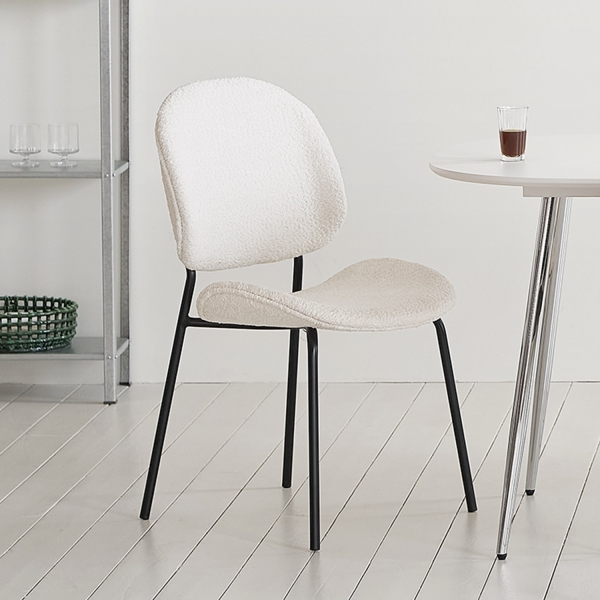 호퍼 벤트 부클 체어 감성 인테리어 카페 식탁 의자 3colors