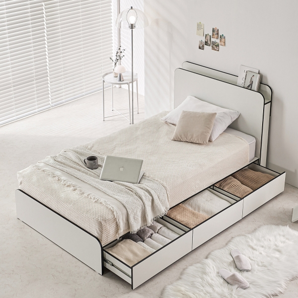 블랑 엣지 수납 침대 (SS)