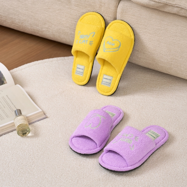 [사은품 증정] 1+1 젤라또 오픈 룸슈즈 세트 홈 슬리퍼 층간소음 거실화