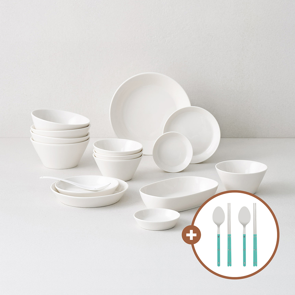 블랑쉐 4인 식기 세트 19P