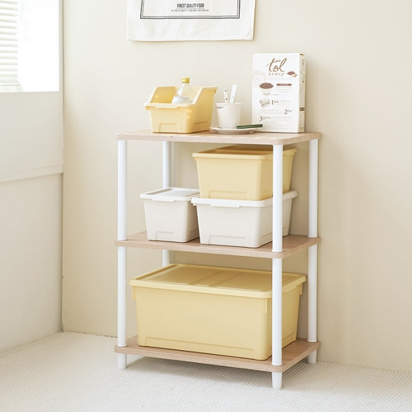 마일드 수납함 버터옐로우 1+1+1