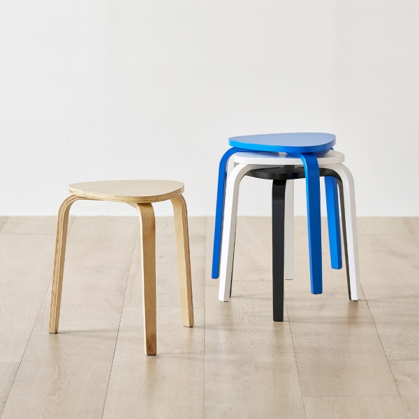페블 우드 스툴(4colors)