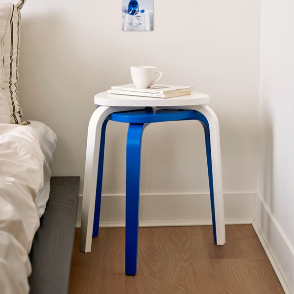 페블 우드 스툴 원형 보조 의자 협탁 스탠드