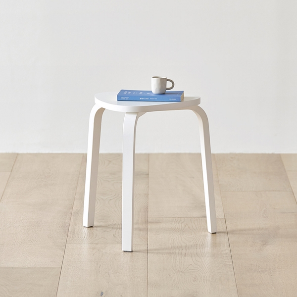 페블 우드 스툴 원형 보조 의자 협탁 스탠드