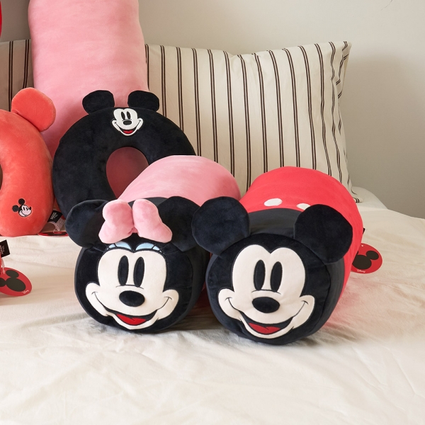 미니마우스 캐릭터 원통 쿠션
