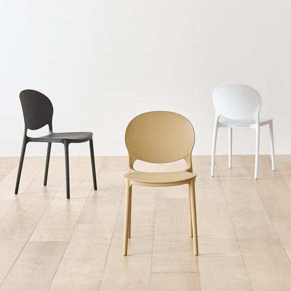 뉴 휘게체어 플라스틱 거실 카페 인테리어 의자 3colors