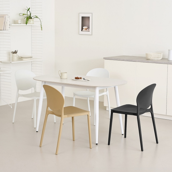 뉴 휘게체어 플라스틱 거실 카페 인테리어 의자 3colors