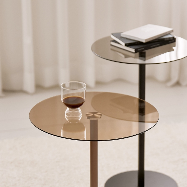 앤드 원형 유리테이블 감성 거실테이블 카페 인테리어 보조테이블