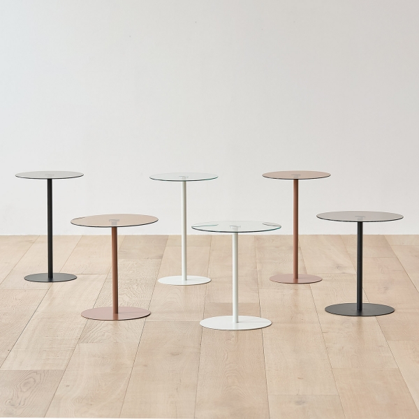 앤드 원형 유리테이블 감성 거실테이블 카페 인테리어 보조테이블