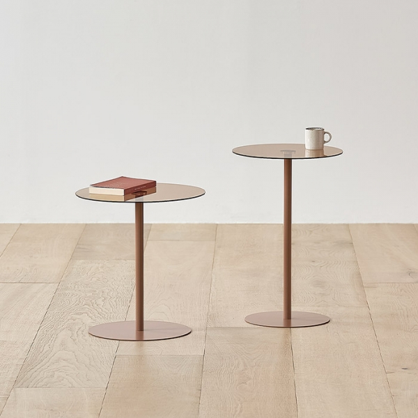 앤드 원형 유리테이블 감성 거실테이블 카페 인테리어 보조테이블