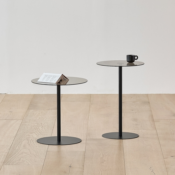 앤드 원형 유리테이블 감성 거실테이블 카페 인테리어 보조테이블