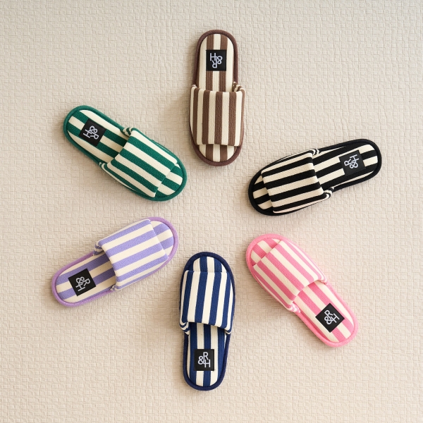 사은품증정!! 1+1 드라이솔 스트라이프 룸슈즈 세트 홈 슬리퍼 거실화 오픈형