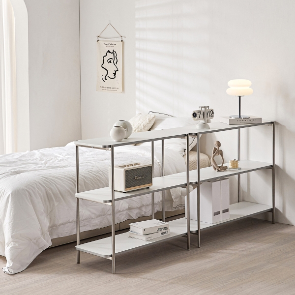 이지 사각 선반 진열장 미드센츄리 스틸 수납장 800/1000 2단 3단